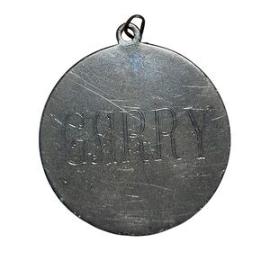 Coro Silver Monogram Pendant Charm Engraved “Garry” Vintage Estate Jewelry